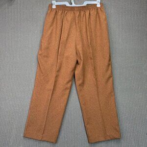 BonWorth Womens Size L Brown Elastic Waist Pants petites
